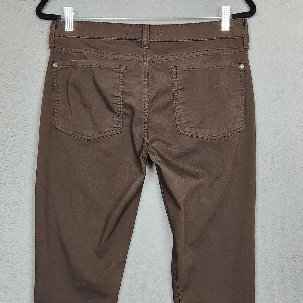 Vince Jeans Womens 30 Brown Expresso Skinny Slim Fit Ankle Zip Calgary Denim